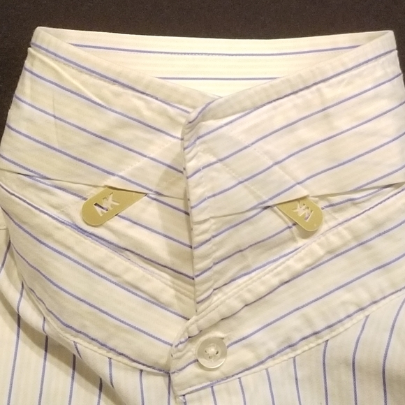 Michael by Michael Kors Blue Striped Shirt SZ 16.5 - Picture 6 of 6